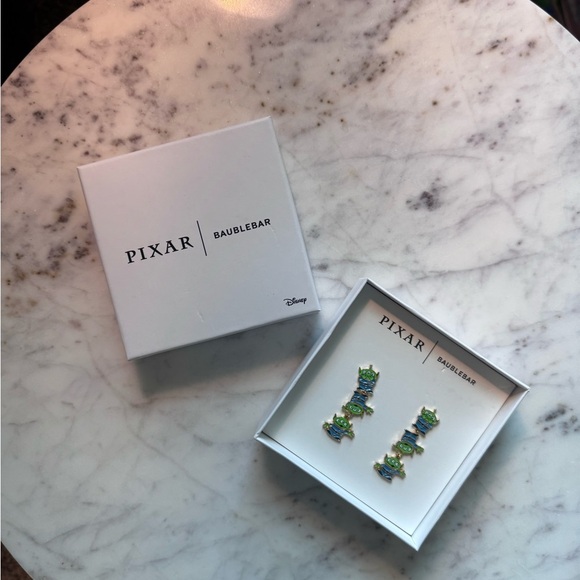 BaubleBar x Pixar Alien Earrings - Green and Blue, like new - Picture 2 of 4